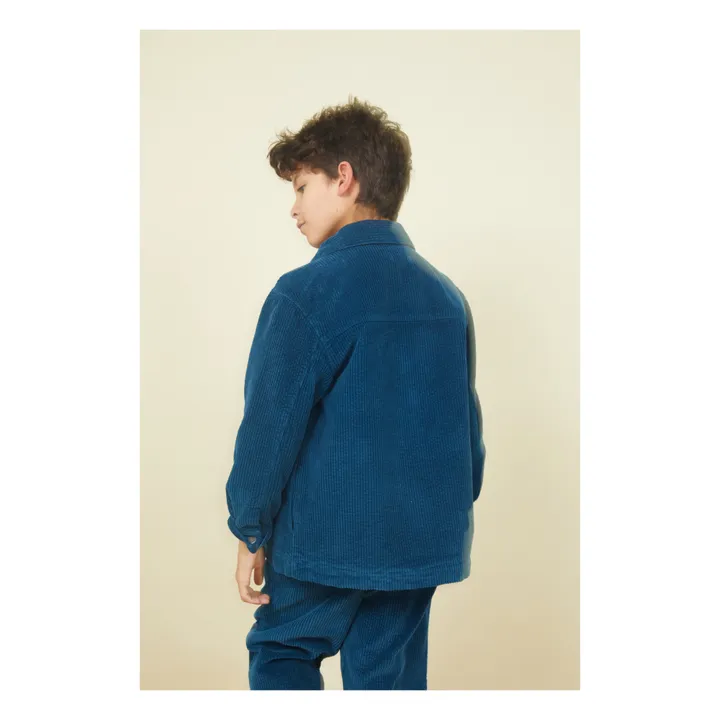 SMALLABLE BASICS Chemise Garçon Velours Côtelé | Vert canard
