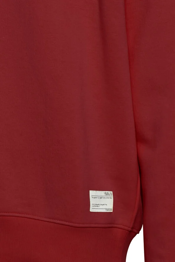 !Solid SDLENZ CREW SW Sweatshirt Scarlet sage