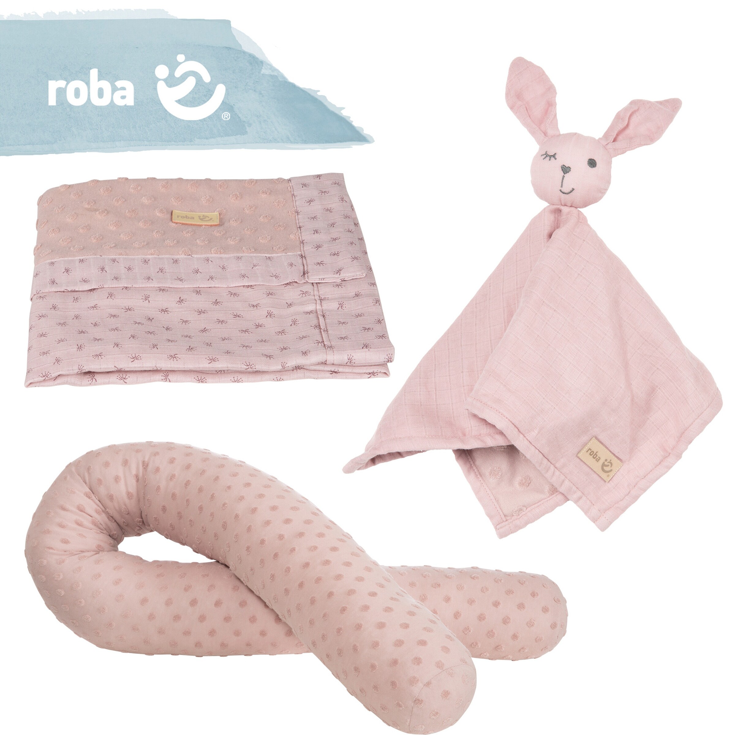 roba Geschenkset Baby Kuscheln und Spielen Lil Planet rosa