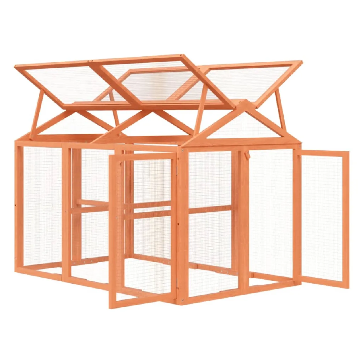 vidaXL Enclos animaux 141x94x104 cm bois