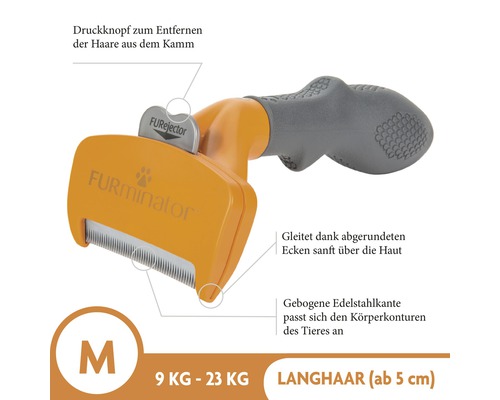Kam FURminator hond deShedding M lang haar