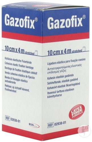 Bsn Medical Gazofix Bandage De Fixation Élastique Cohésif Sans Latex 10cm x 4m 1 Pièce (293801)