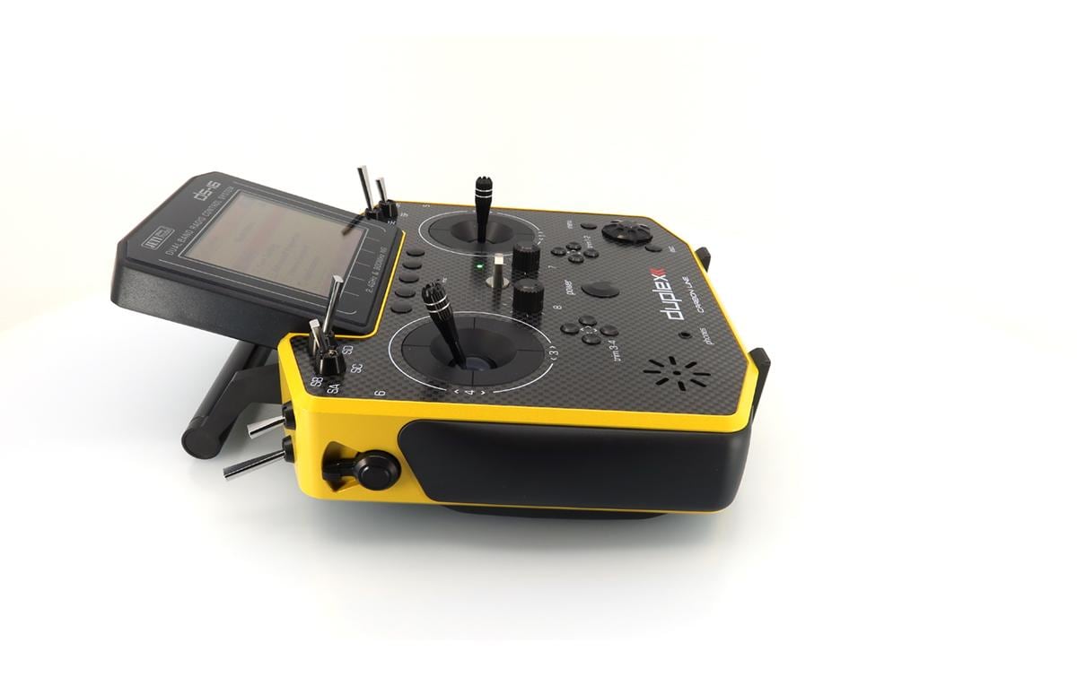 Fernsteuerung DS-16 II Carbon Line Gelb mit R10 Empfänger<br>Professioneller Jeti Duplex 2.4 GHz Sender