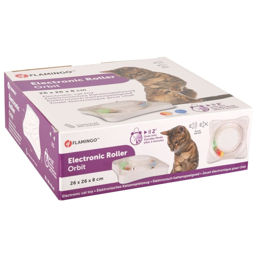 Jouet pour chats orbit 26x26x8 cm blanc