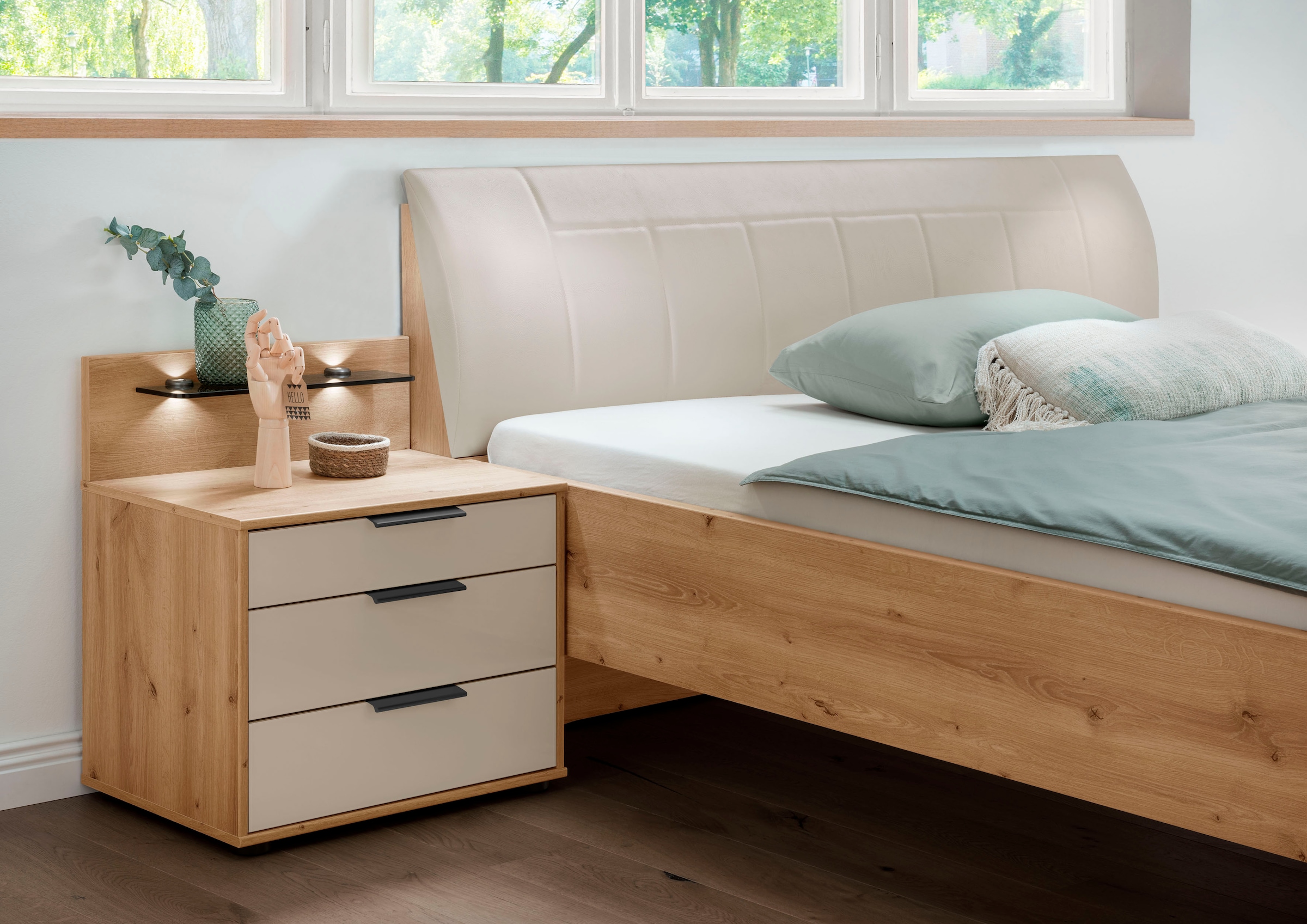 WIEMANN Futonbett »Monaco, Bettgestell, Bettrahmen, komfortables Polsterkopfteil« 4-fache Liegehöhenverstellung, MADE IN GERMANY,  Polsterkopfteil aus Kunstleder, verschiedene Grössen, in Komforthöhe