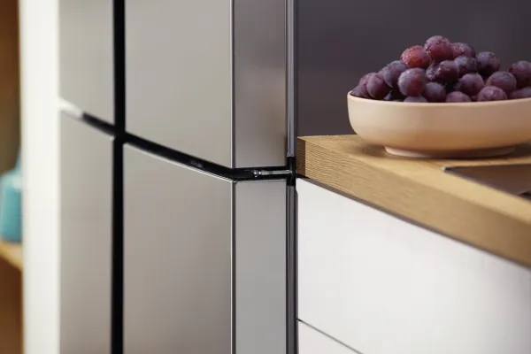 Gorenje NRM8182MX - Køleskab/fryser - side-by-side - bredde: 79.4 cm - dybde: 64.3 cm - højde: 181.6 cm - 427 liter - Klasse E - rustfrit stål