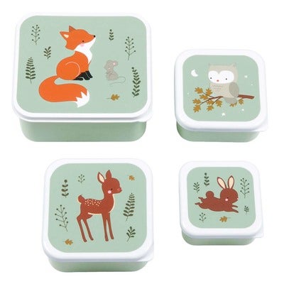 A Little Lovely Company Matboks & Flaske, Forest Friends