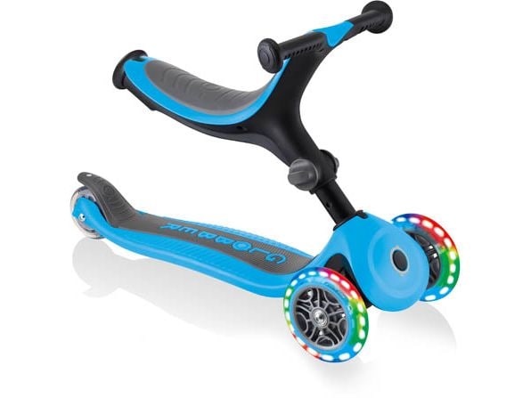 GLOBBER Kinder-Laufrad GO UP Sky Blue Laufrad und Einstiegs Scooter für Kinder von 1 bis 4 Jahre