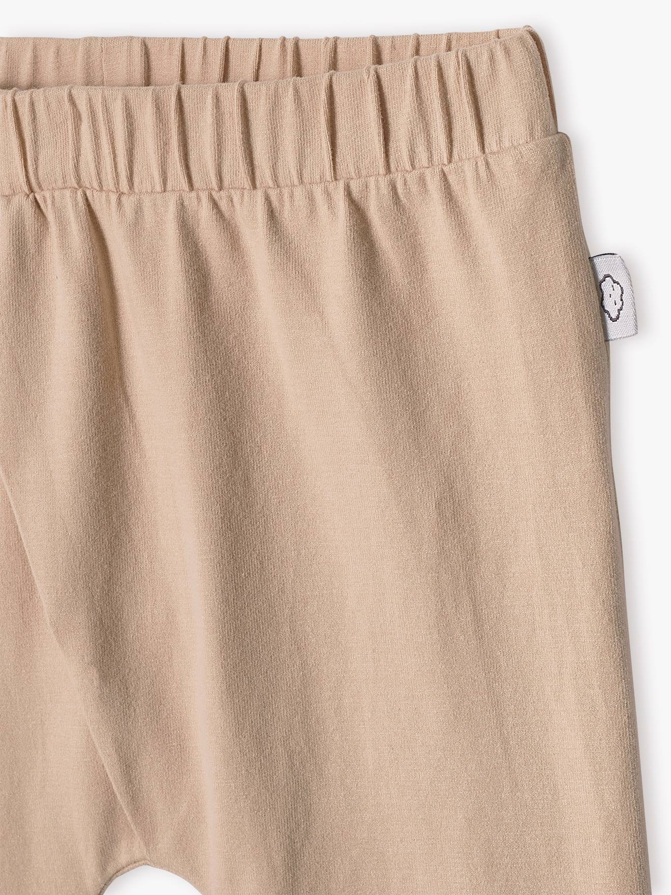 Calça de malha leve para recém-nascido, rosa médio, lisa.