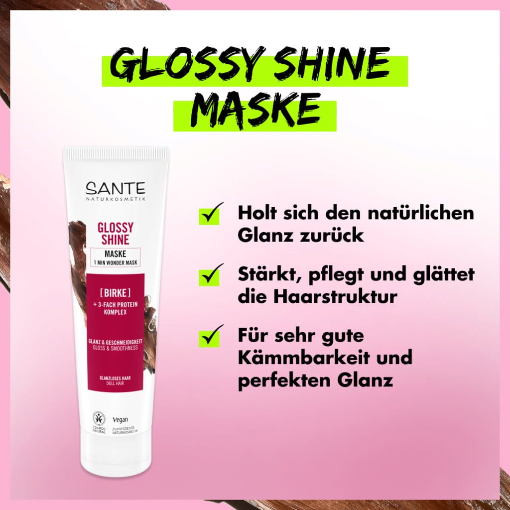 Santé naturally.  Glossy Shine Maske, 150 ml
