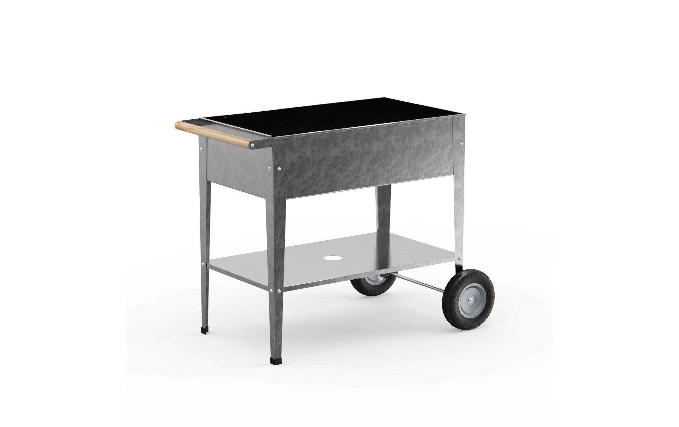 Hochbeet Trolley Max 95 x 55 x 90 cm, Hellgrau<br>Mobiles Beet