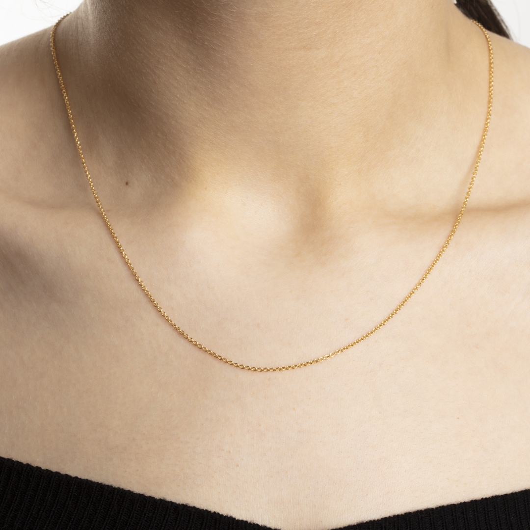 Rundankerkette 750/18 K Gelbgold 1.3mm