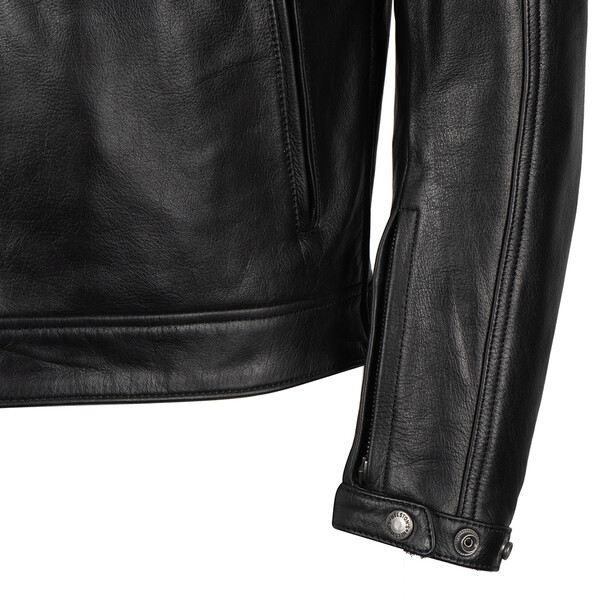 Helstons - Blouson Chevy cuir Noir / Jaune / Beige