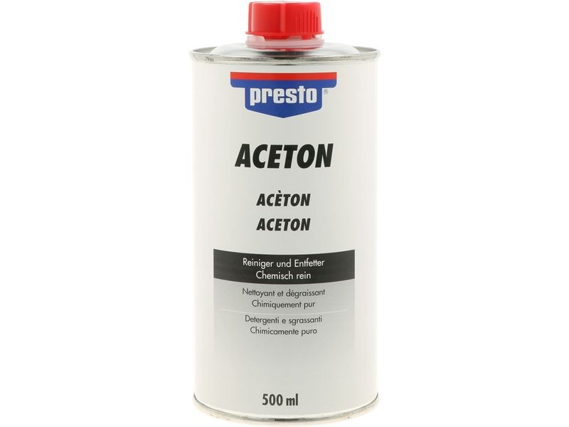 Presto Aceton 500 ml Verdünnungsmittel für Nitrolacke, Nitrokombilacke, Klebstoffe und Harze