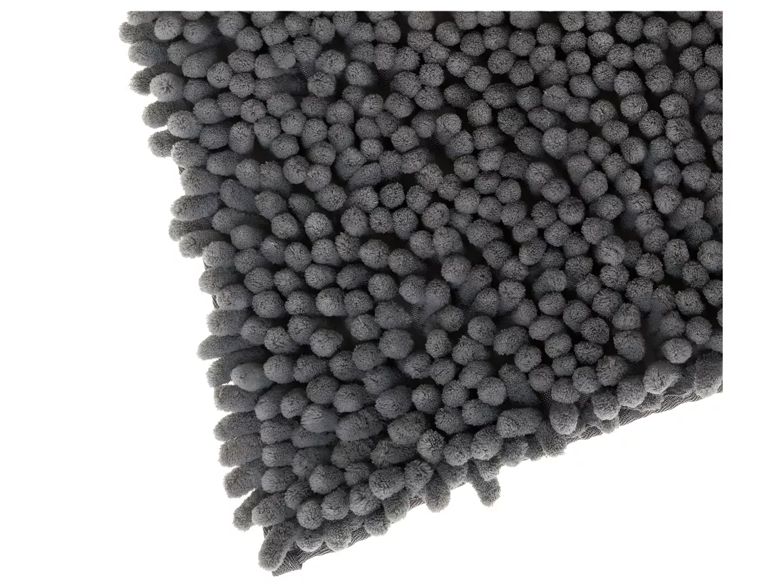 Tapis de Salle de bain Gris foncé chenille maxi confort 50 x 80 cm