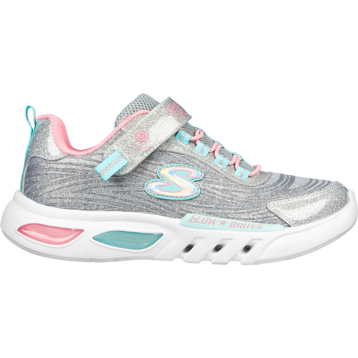 Skechers Glow Brites Velcro Sneakers M/Lys Børn