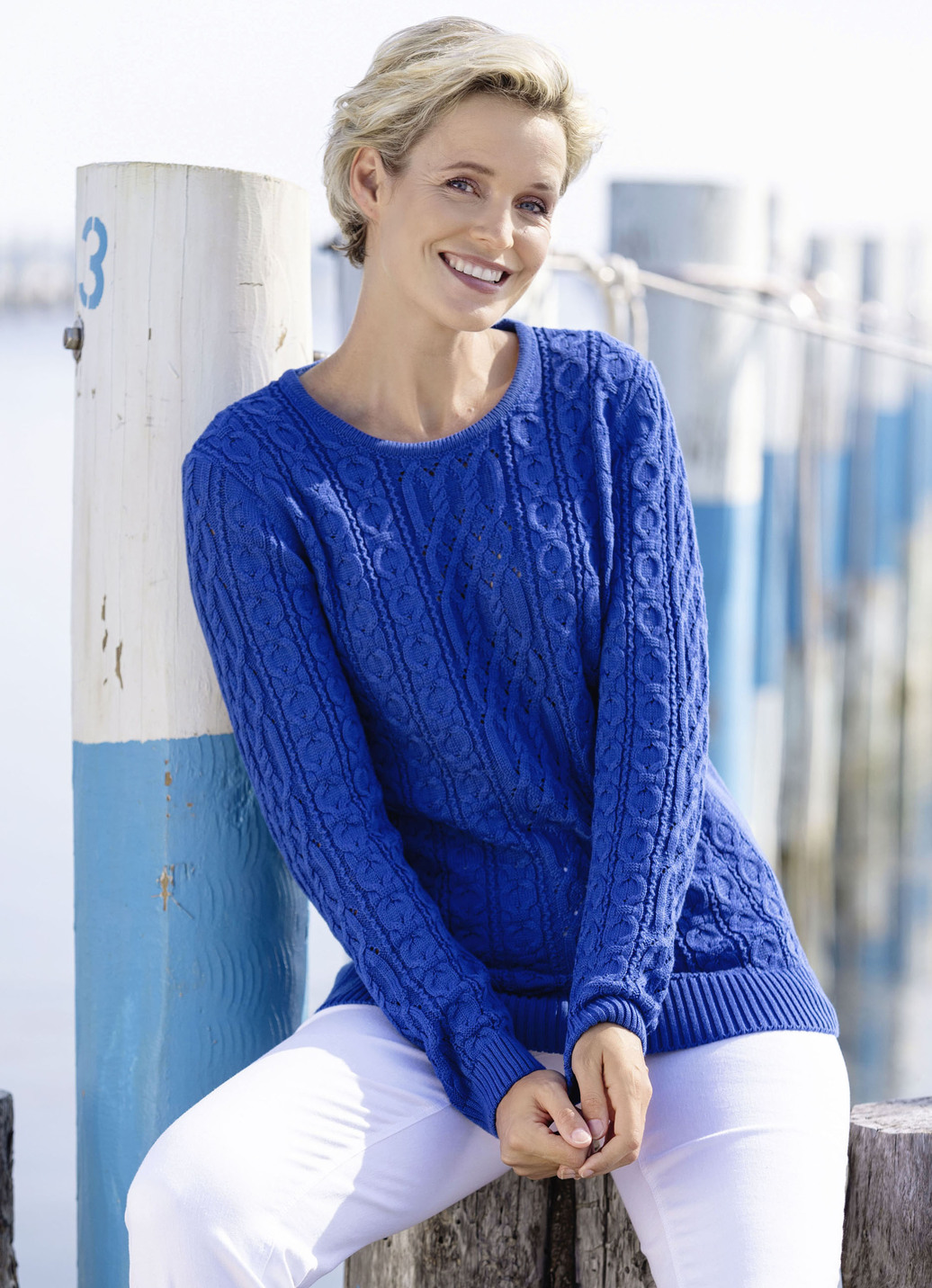 Pullover in Strukturmustermix