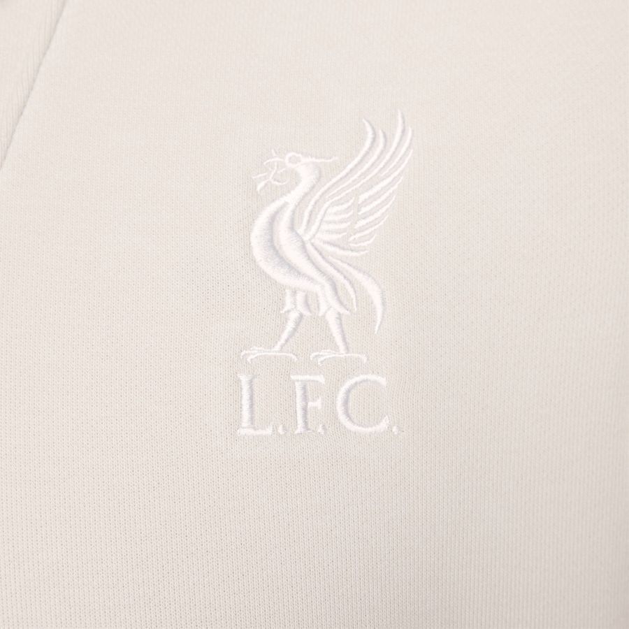 Liverpool Maillot Dri-FIT Standard Issue Fermeture Éclair 1/4 - Blanc