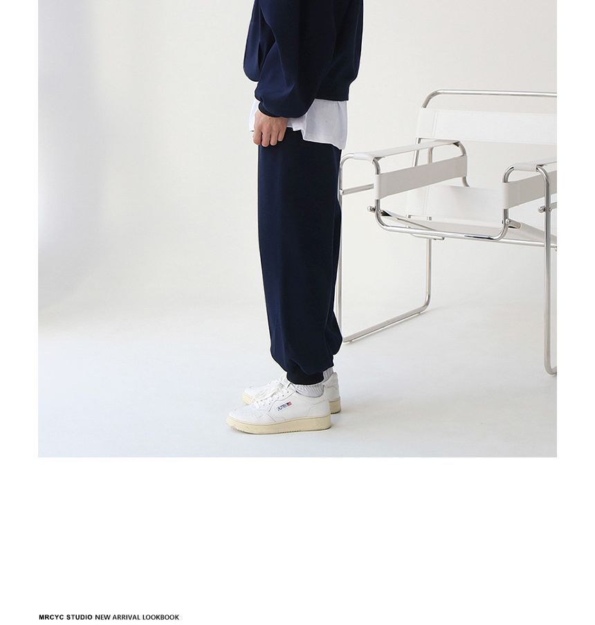 MRCYC - Effen hoodie met rits / Cropped harembroek met hoge taille