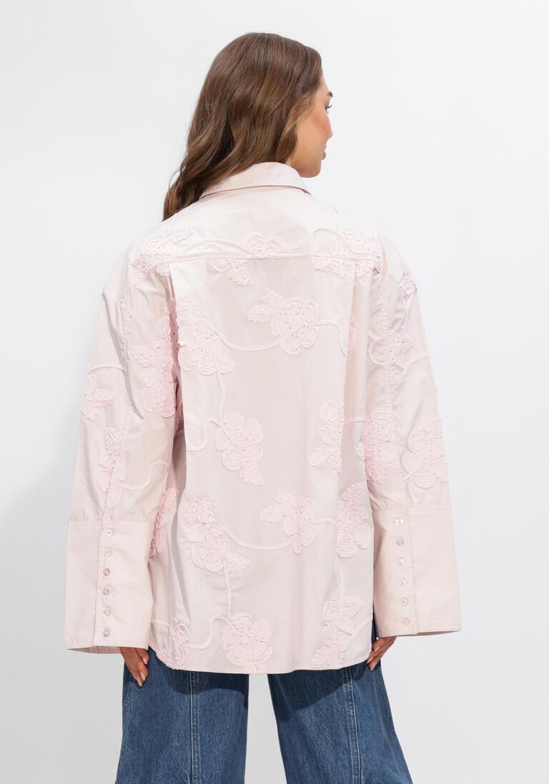 witte rotate blouses flower oversized shirt