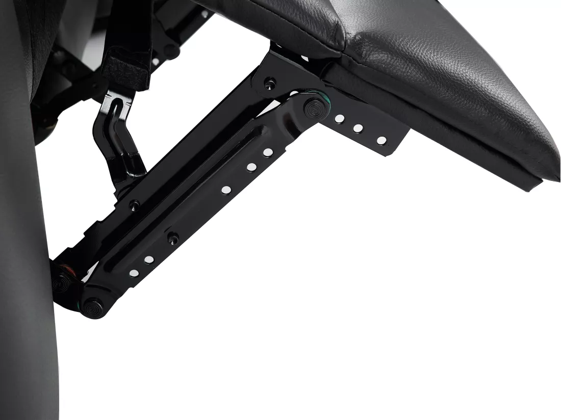 Canapé d'angle relax électrique en cuir noir MESOLA