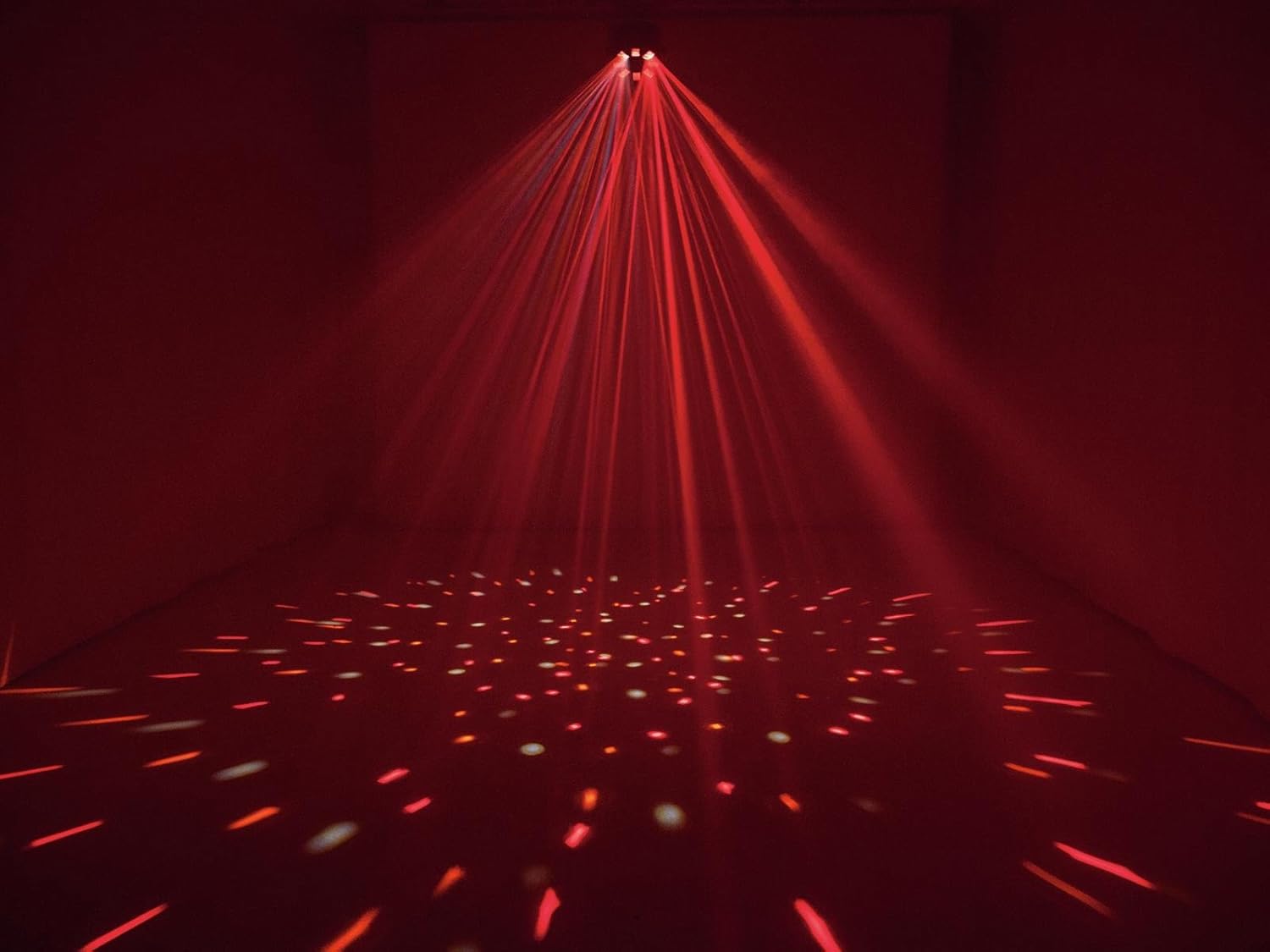 Eurolite LED FE-700 Flowereffekt | Lichteffekt mit RGBAWP Multicolor Farben | DMX | Musiksteuerung per integriertem Mikrofon | Strobe-Effekt | Master/Slave | LED Display | Mit Fernbedienung