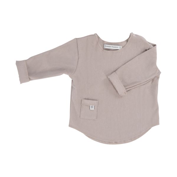 Bamboom T-shirt Lange Mouw Crème 1 Mnd