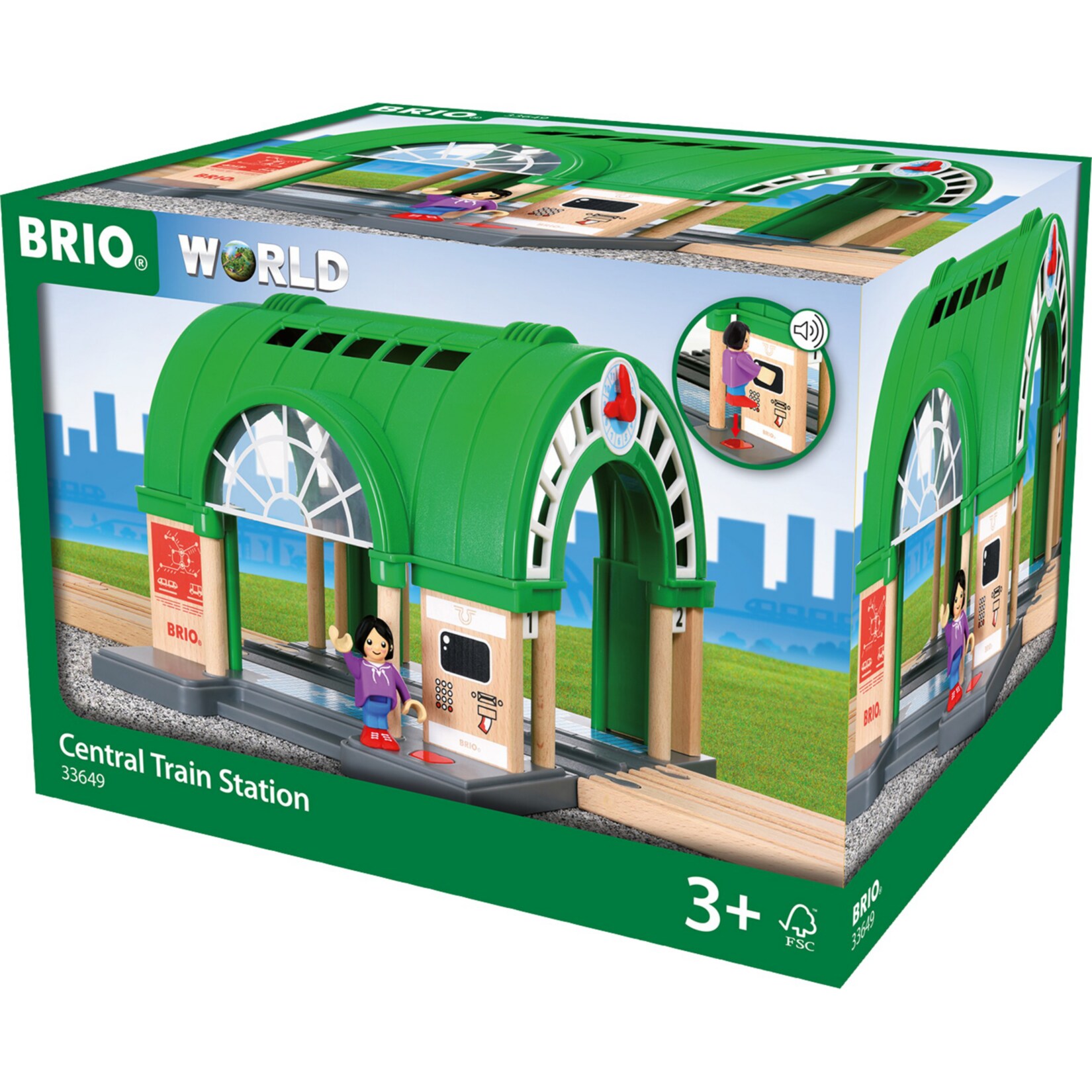 BRIO Spielgebäude World Neuer Hauptbahnhof mit Ticketautomat