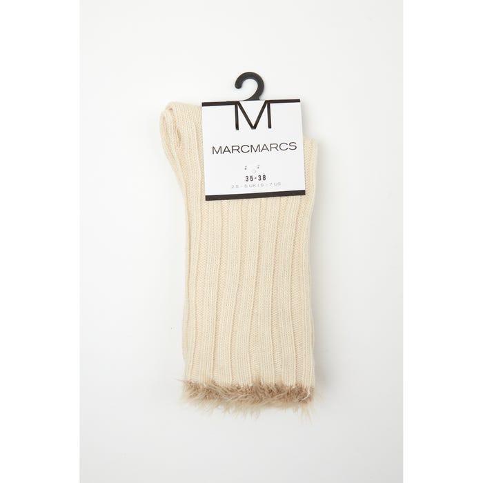 Marcmarcs-Sokken rib lurex faux fur - MarcMarcs