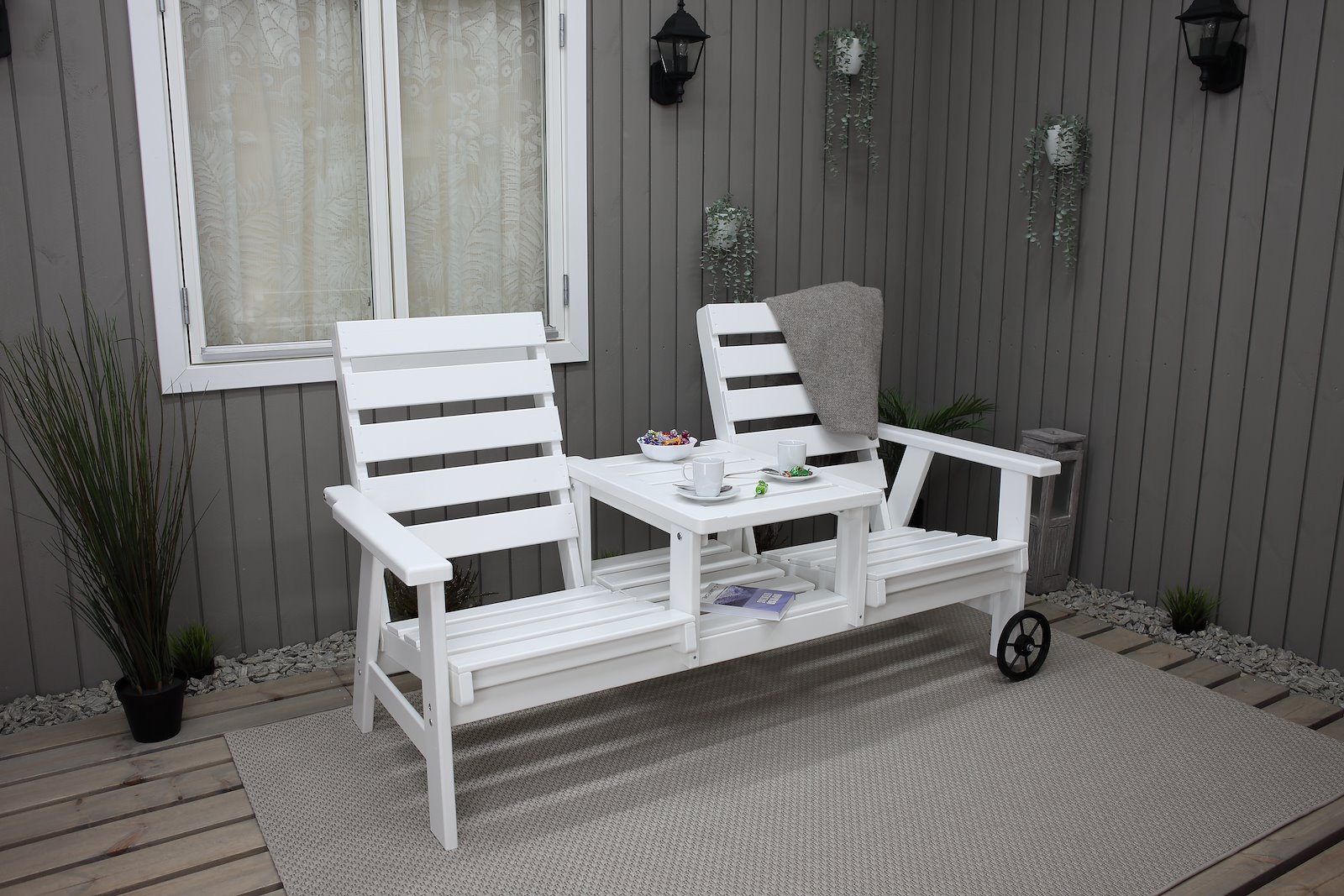 Risør duo sofa Hvitlasert furu heltre furu