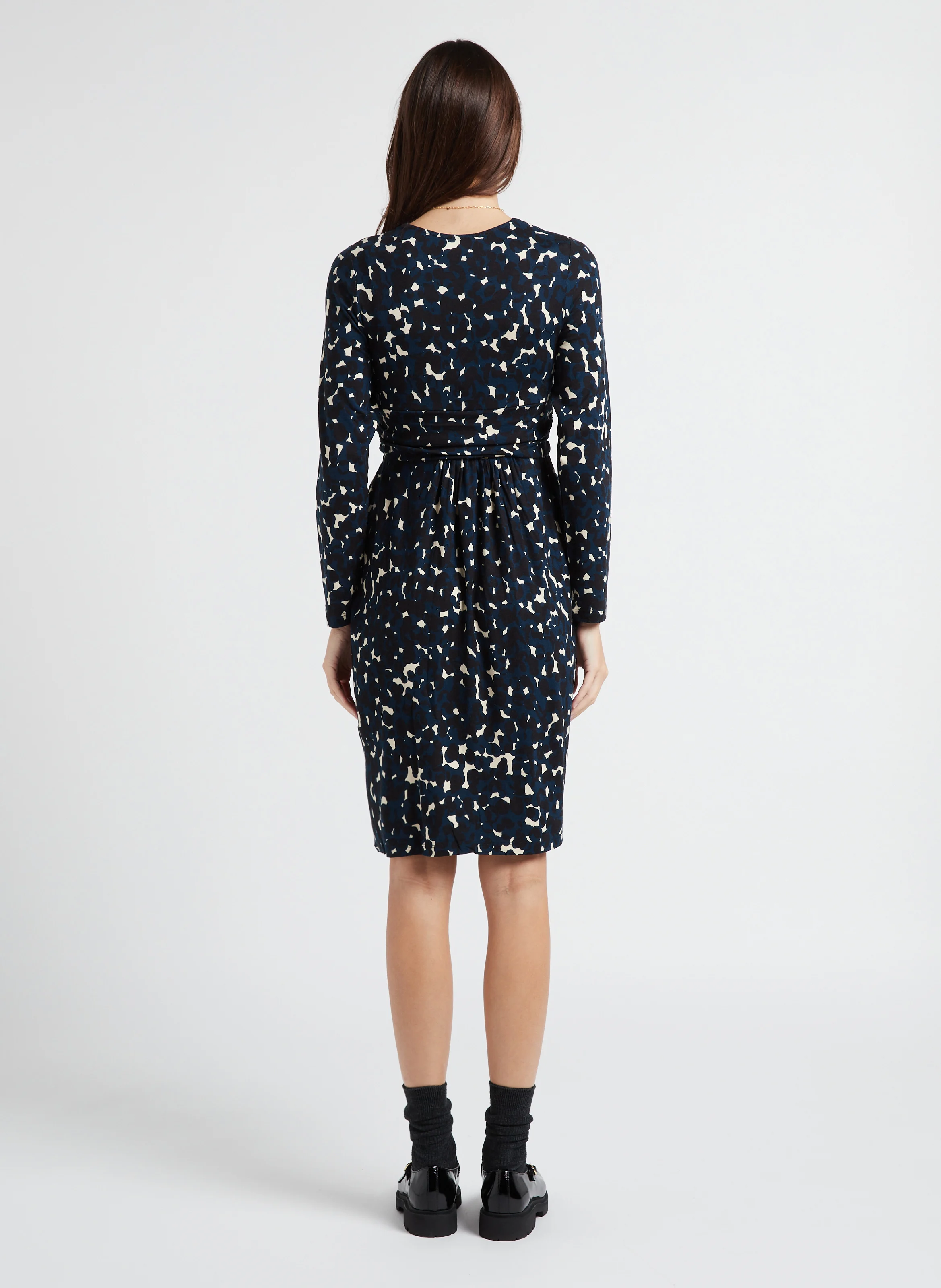 ELAINE - Robe grossesse et allaitement en jersey imprimé | Multicolore
