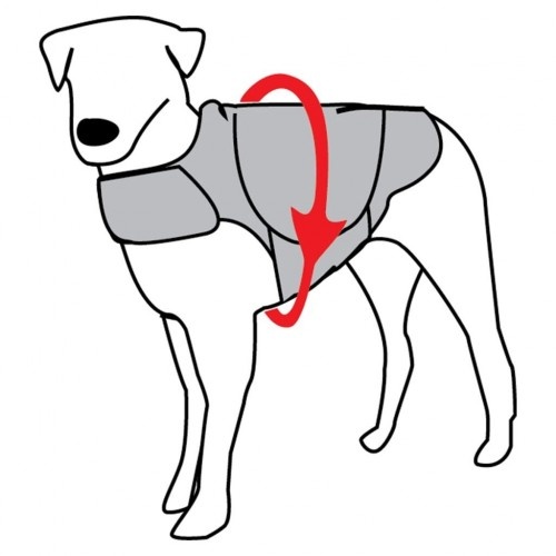 Casaco anti-ansiedade para cães, cinza