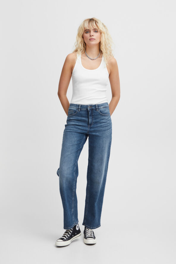 ICHI IHTWIGGY STRAIGHT LONG Medium blue