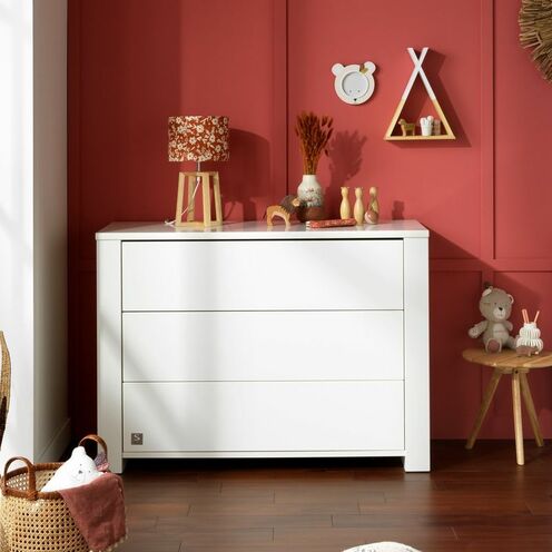 Commode 3 tiroirs LOFT Blanc - SAUTHON