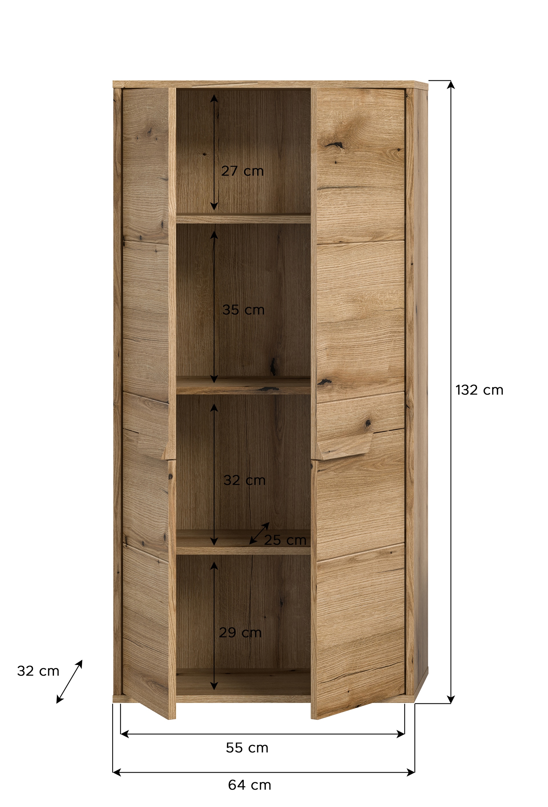 Bad-Midischrank ZENO braun 64cm