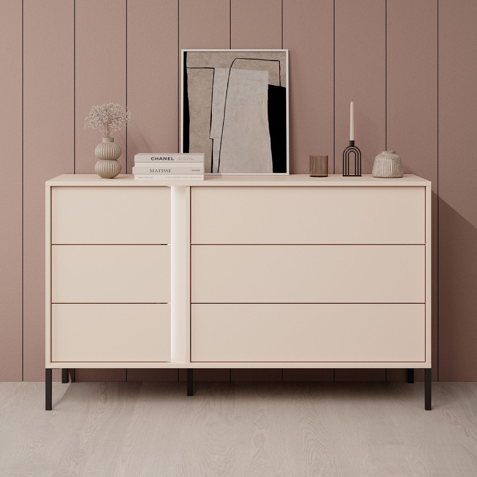 Meubella - Ladekast Desert - Beige - 137 cm