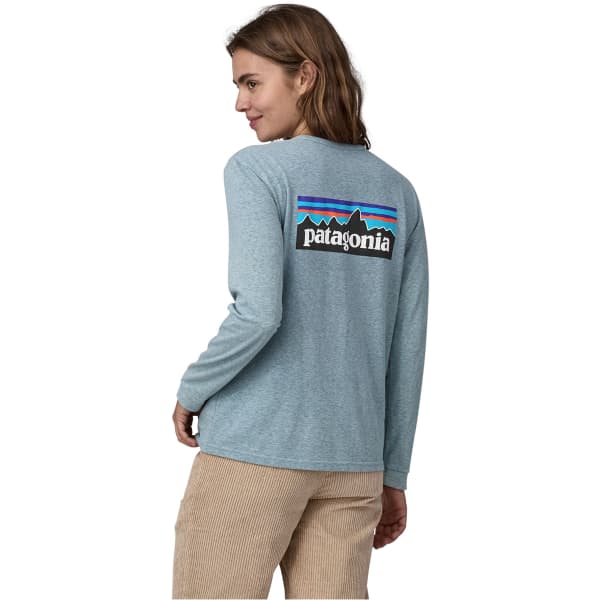 T-shirt randonnée PATAGONIA W'S L/S P-6 LOGO RESPONSIBILI-TEE THERMAL BLUE