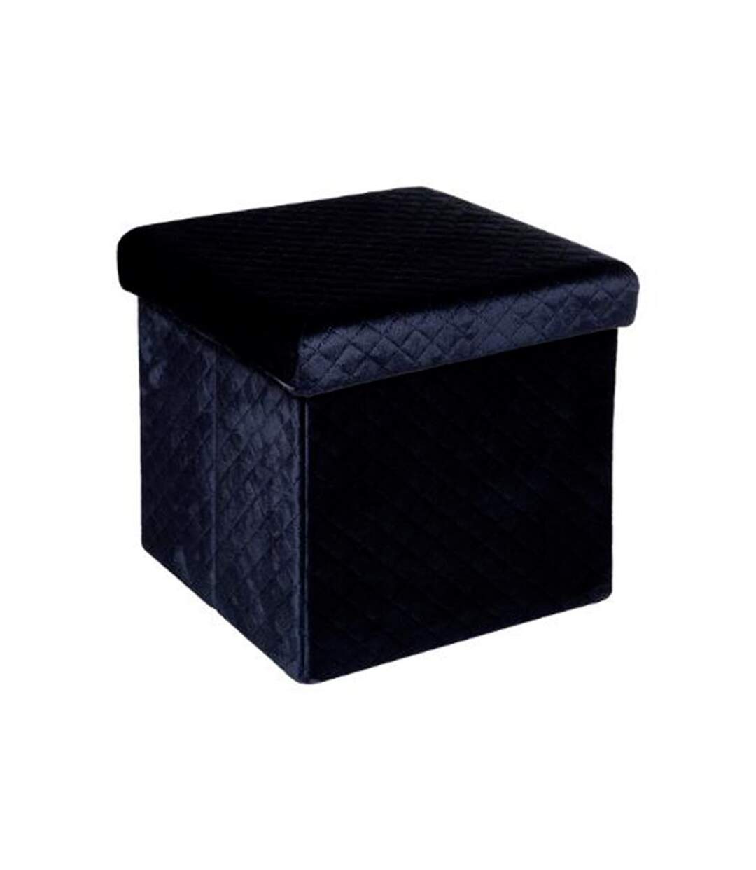 Pouf Carré en Velours Mix N'Modul 31cm Bleu Marine