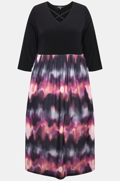 Jerseykleid, A-Linie, Alloverprint