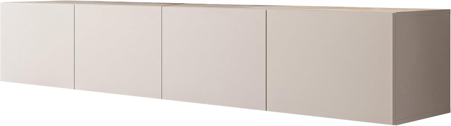 Lookway COLGANTE 200 cm TV-Schrank in Kaschmir Matt – Hängende TV-Konsole mit optionaler LED-Beleuchtung (ohne LED-Beleuchtung)