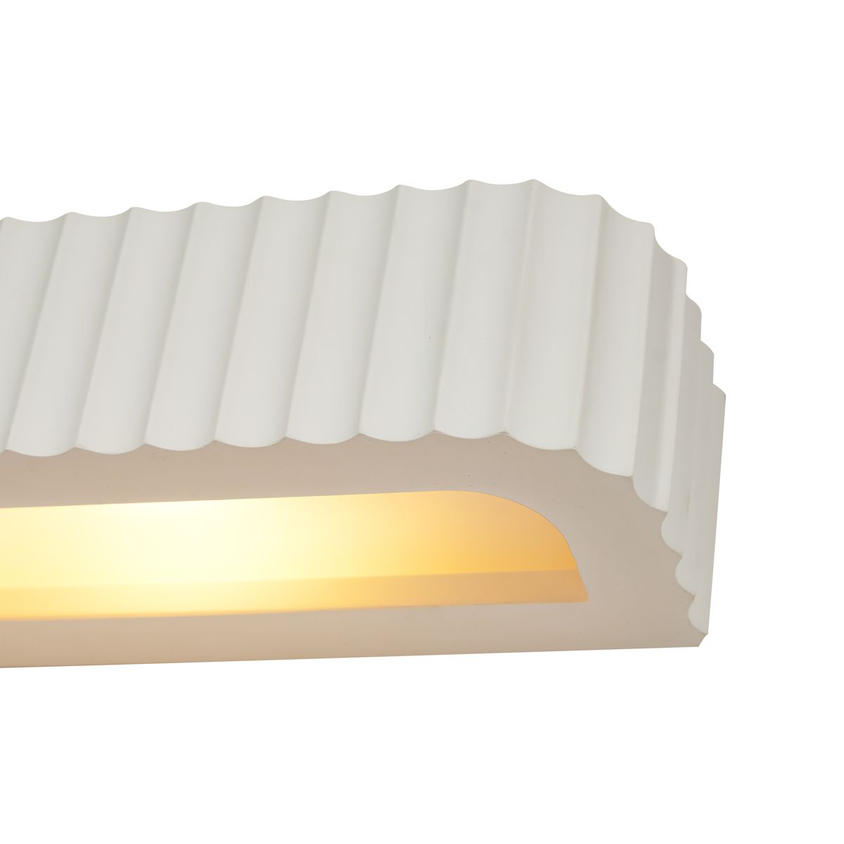 Scandinavische wandlamp beige langwerpig 2-lichts - Plaster