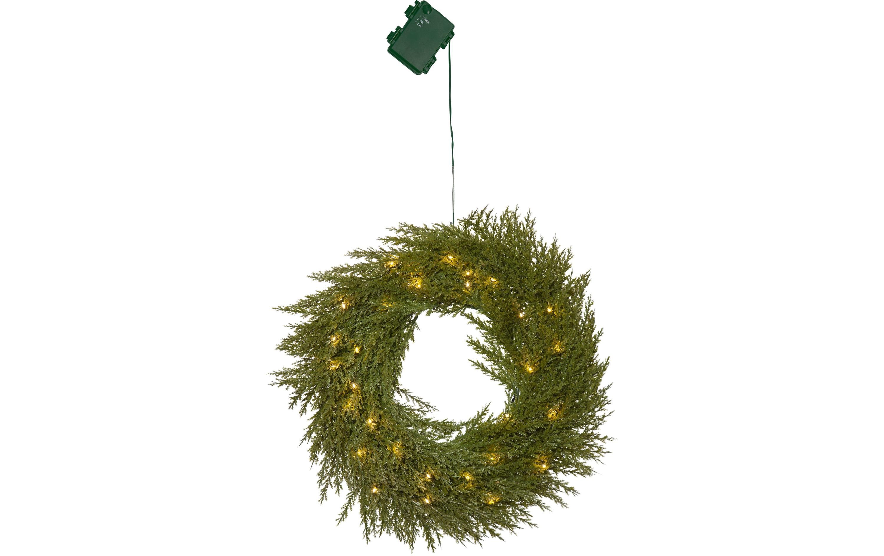 LED-Weihnachtskranz Thuja, Ø 45 cmLED Weihnachtsdekoration
