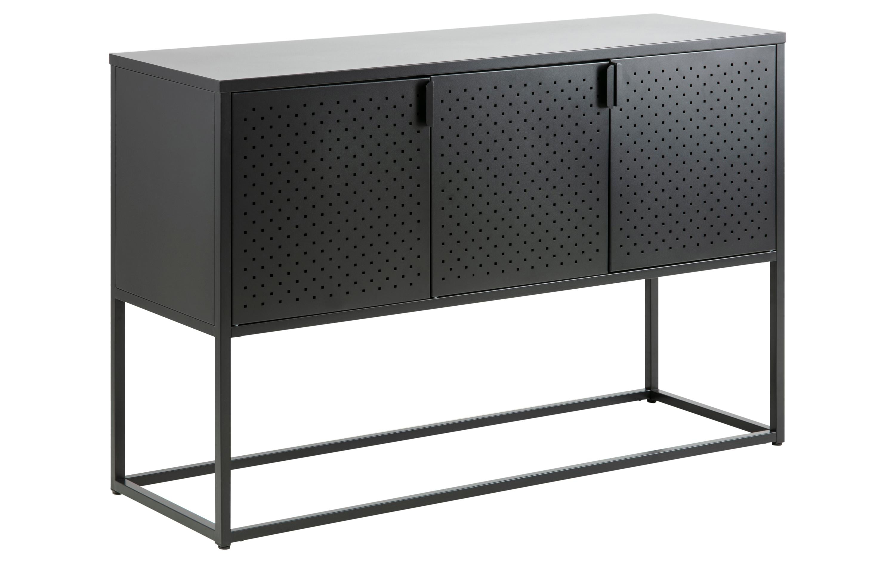 Sideboard Newton 120 x 40 x 80 cm, Schwarz<br>Kommode