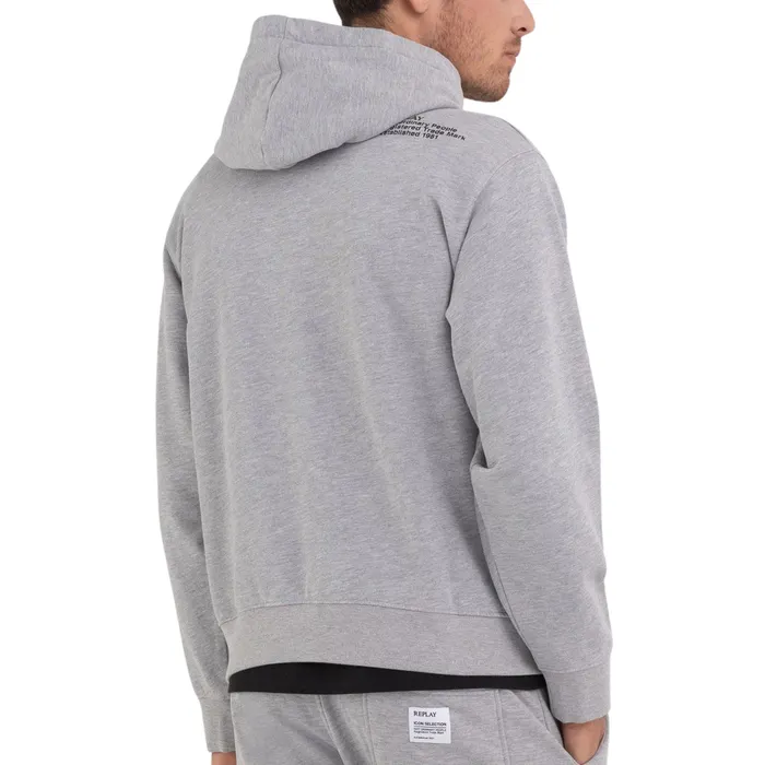 Replay Button Hoodie Heren