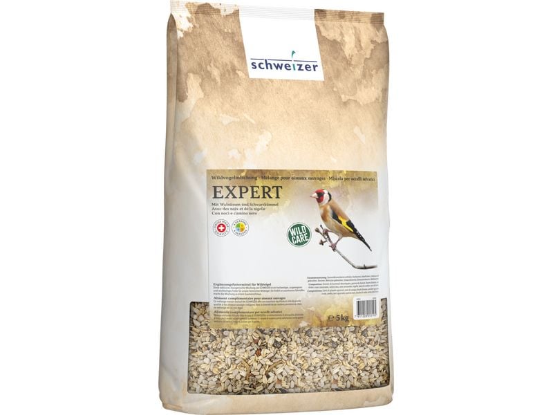 Eric Schweizer Vogelfutter Wildvogelmischung Expert 5 kg Mischung mit Walnüssen und Schwarzkümmel