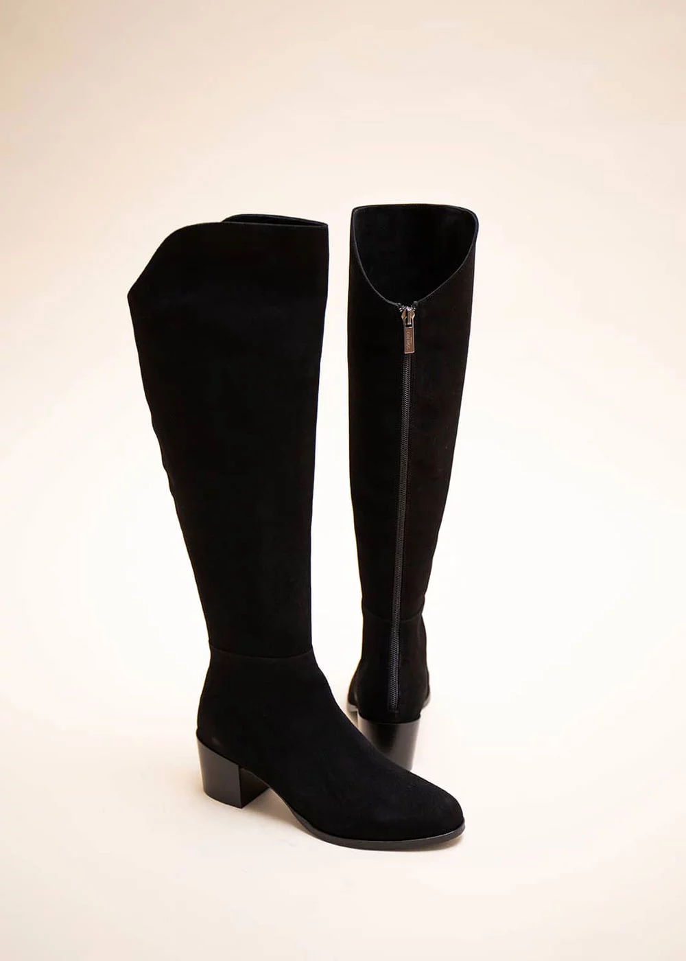 BOTTE  ISABEAU VELOURS NOIR