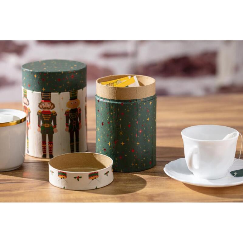 Lot de 2 boîtes à thé avec couvercle refermable - Kraft