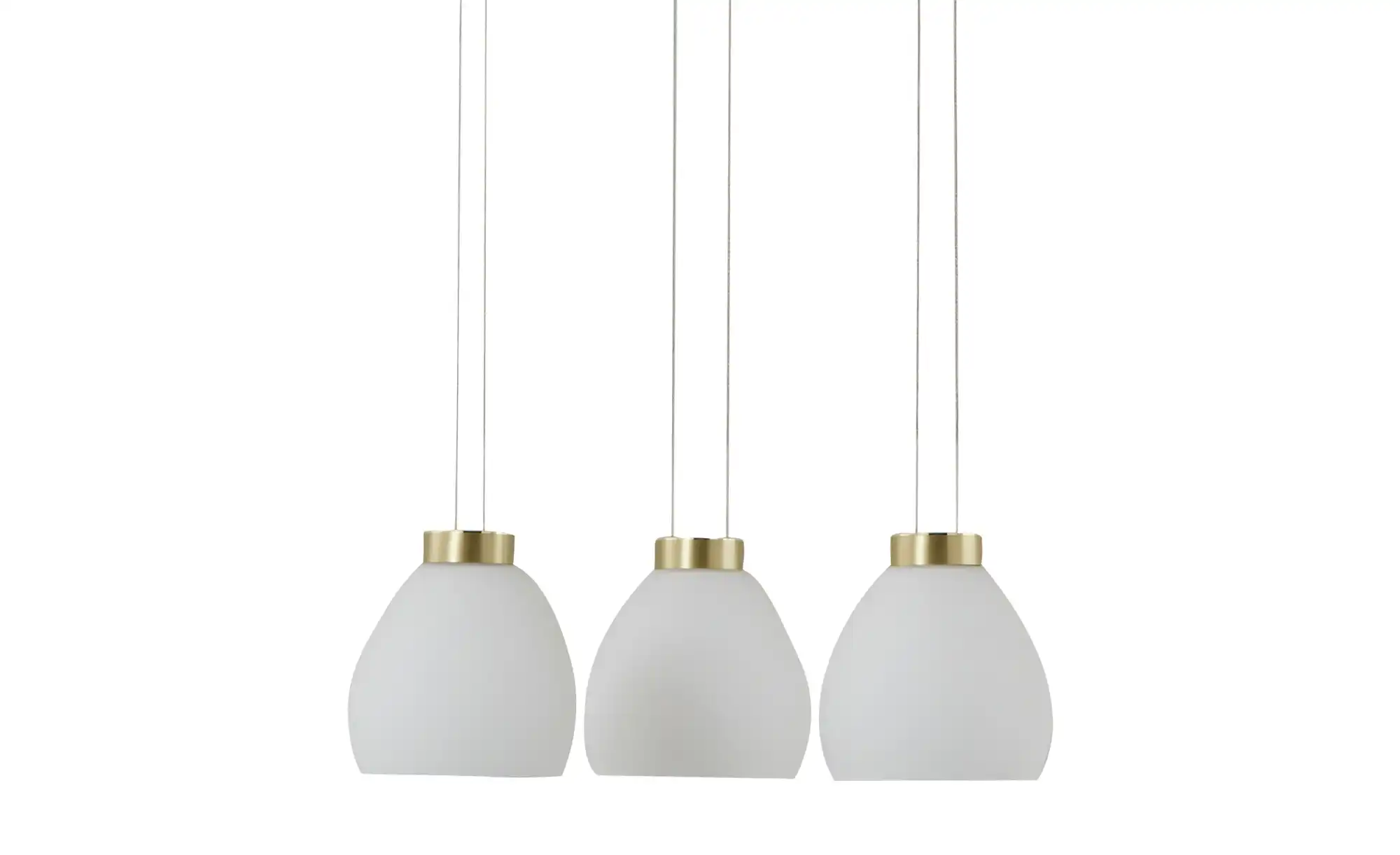 HELL-höllisch gutes Licht LED-Pendelleuchte, 3-flammig, Rondell, messing