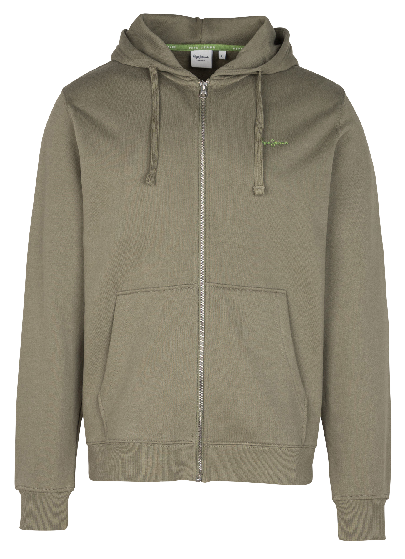 NEW JOE - Sweat zippé à capuche en coton| Vert