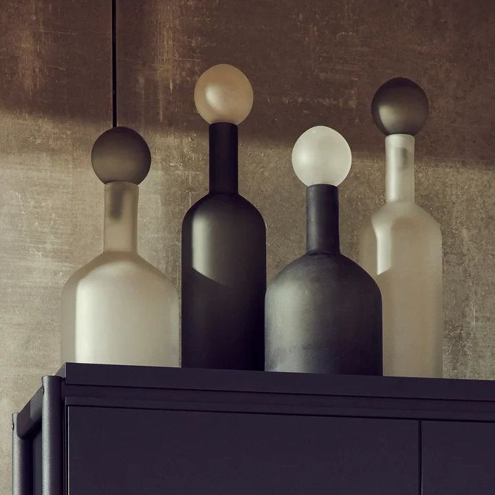 Pols Potten - Bubbles & Bottles Karaffe, mehrfarbig neutral (4er-Set)
